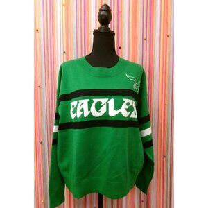 NFL Eagles Kelly Green Crewneck Sweater Women